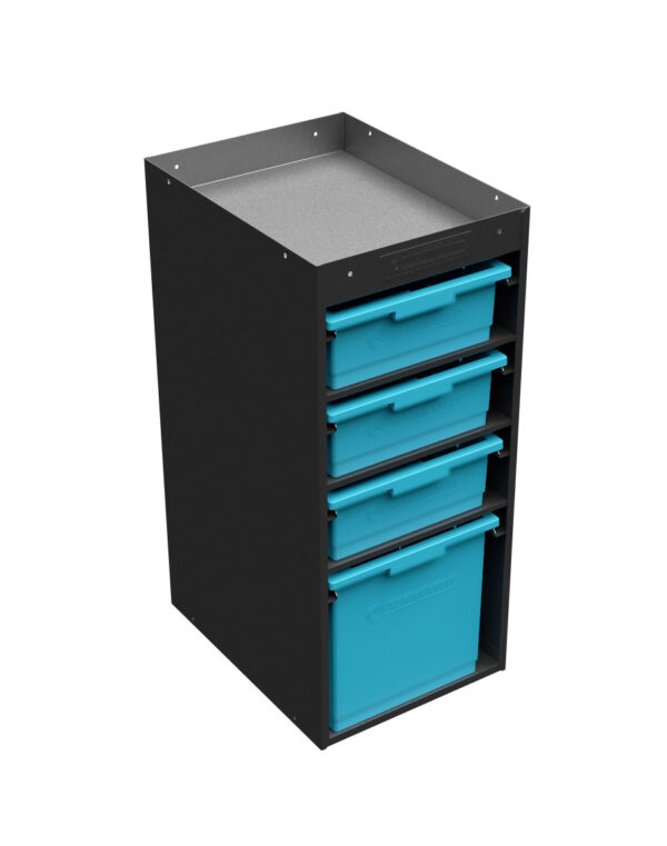 4-Bin Cabinet With Bins No Back